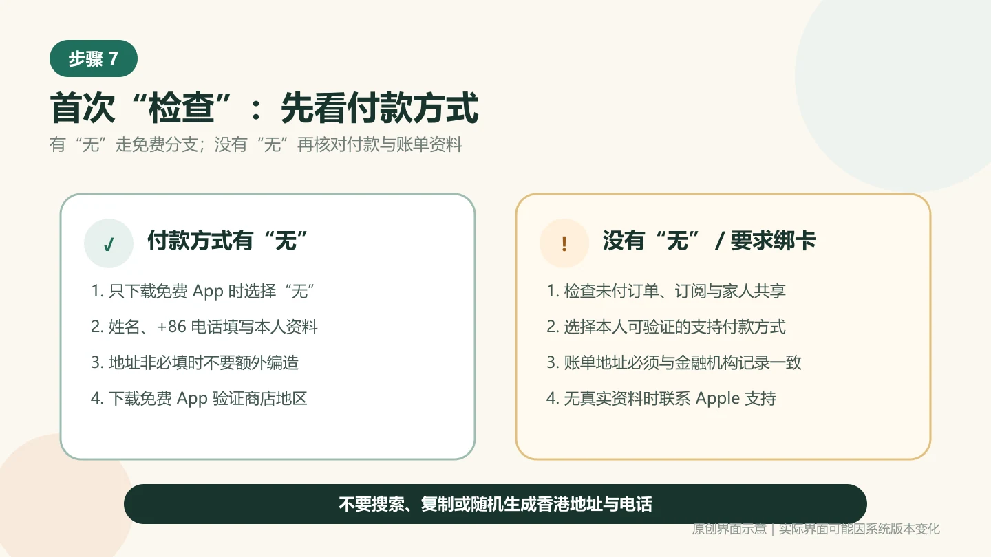 港区 Apple ID 首次登录 App Store 出现需要检查的付款与地址处理流程